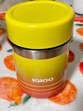 Igloo Logan Food Jar, 15 oz coral ombre- Gently used